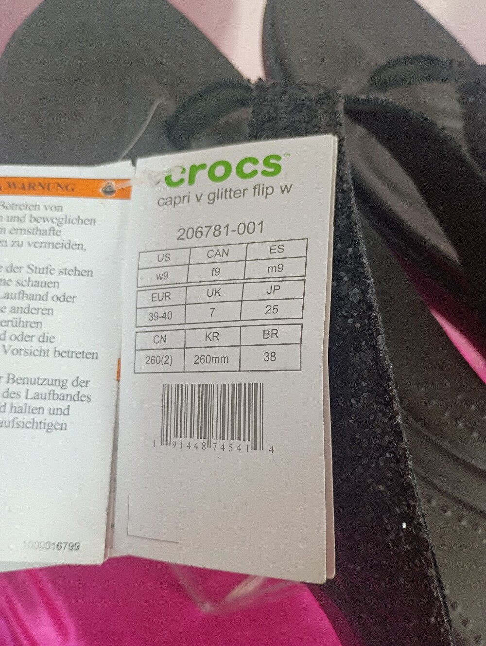 Crocs Women's SZ 9 Sloane Glitter Wedge Flip 206781-001 NWT - Picture 6 of 10
